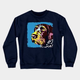 German Wirehaired Pointer Pop Art - Dog Lover Gifts Crewneck Sweatshirt